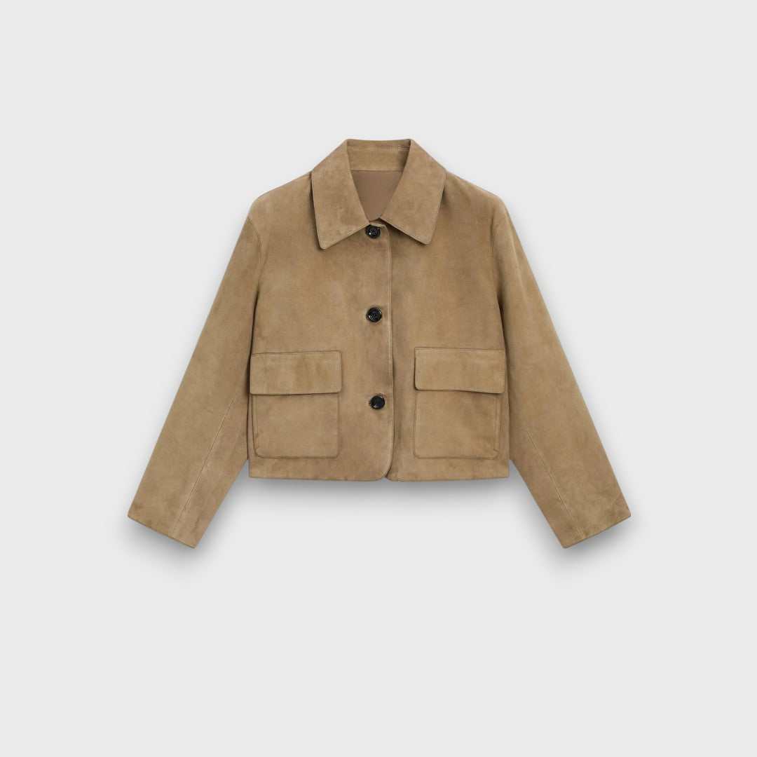 Naomi – Elegante Wildlederjacke mit klassischem Schnitt Emma Fioretti