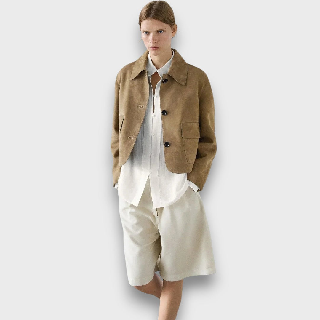Naomi – Elegante Wildlederjacke mit klassischem Schnitt Emma Fioretti