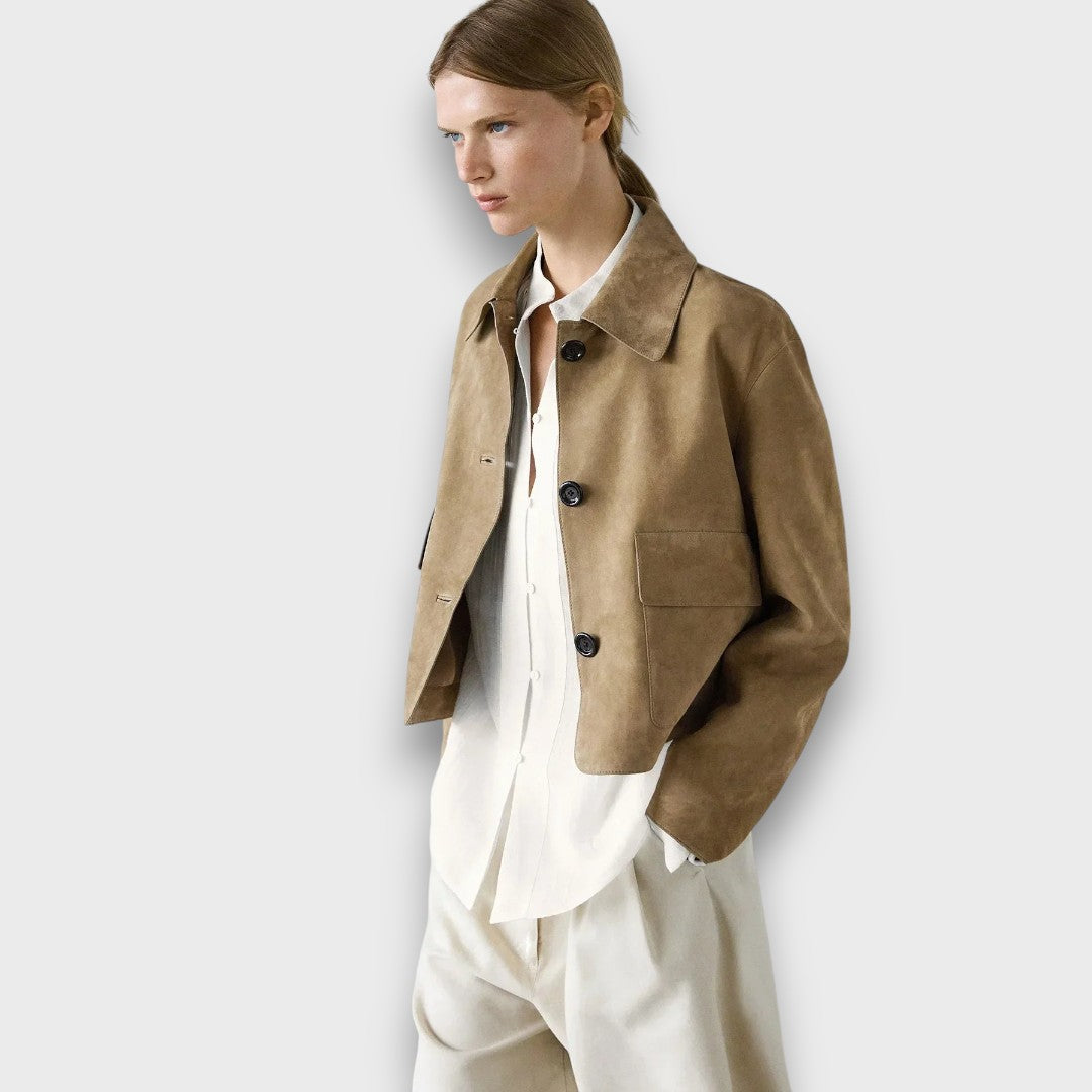 Naomi – Elegante Wildlederjacke mit klassischem Schnitt Emma Fioretti