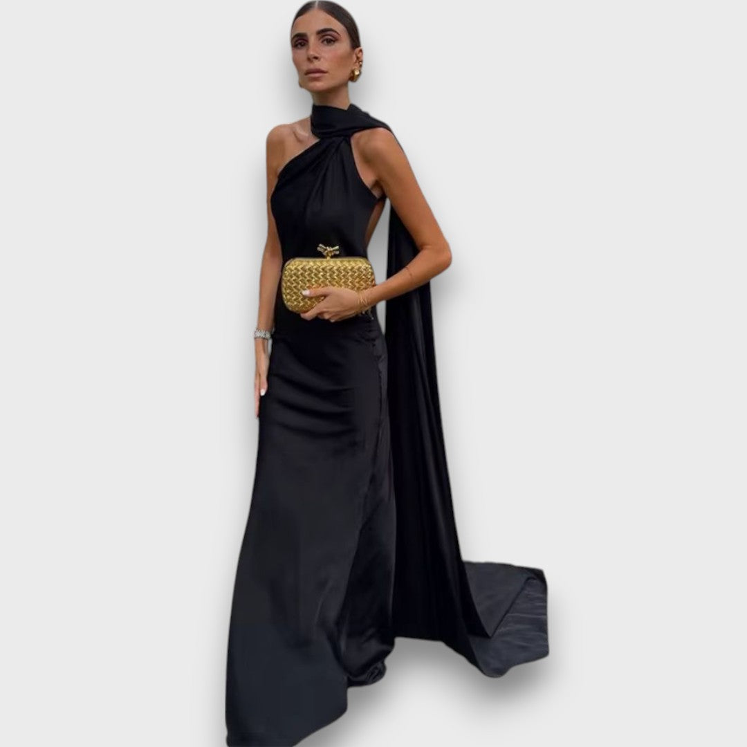 Corinne – Asymmetrisches Abendkleid mit Drapierung Emma Fioretti