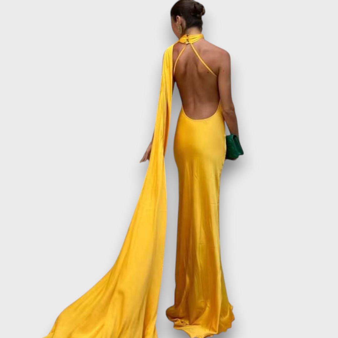 Corinne – Asymmetrisches Abendkleid mit Drapierung Emma Fioretti