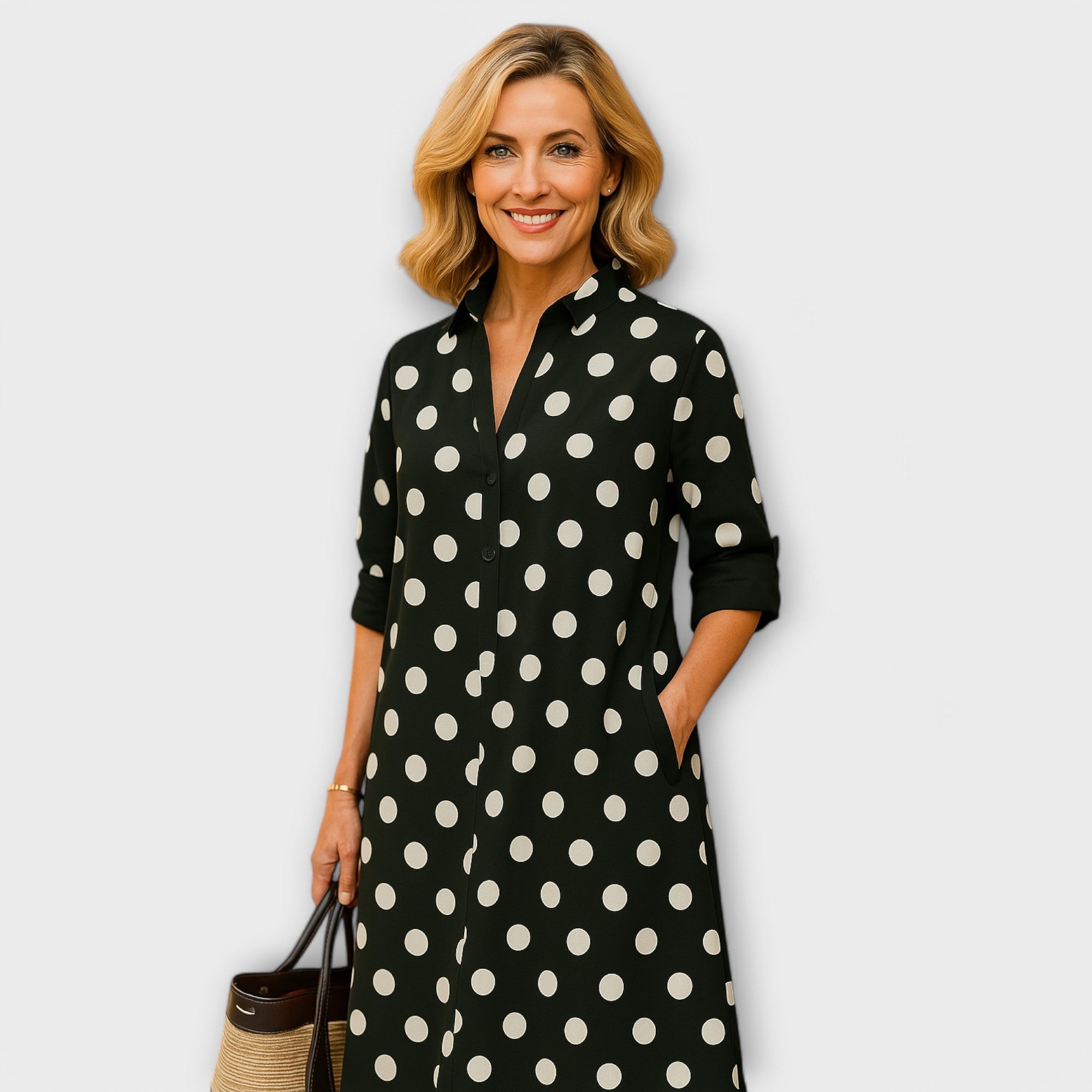 Maelinne – Zeitloses Hemdkleid mit Kragen