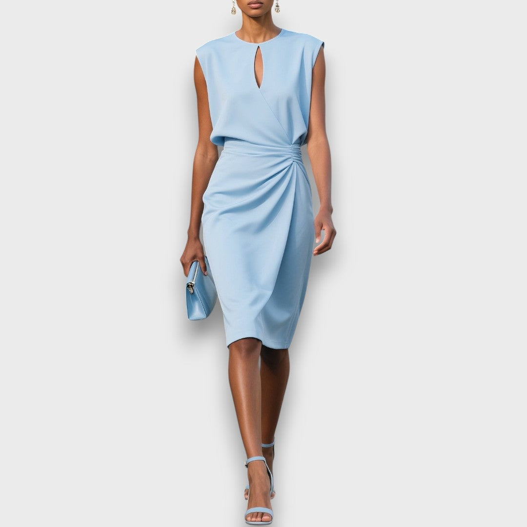 Clarisse – Midi-Kleid mit Drapierung