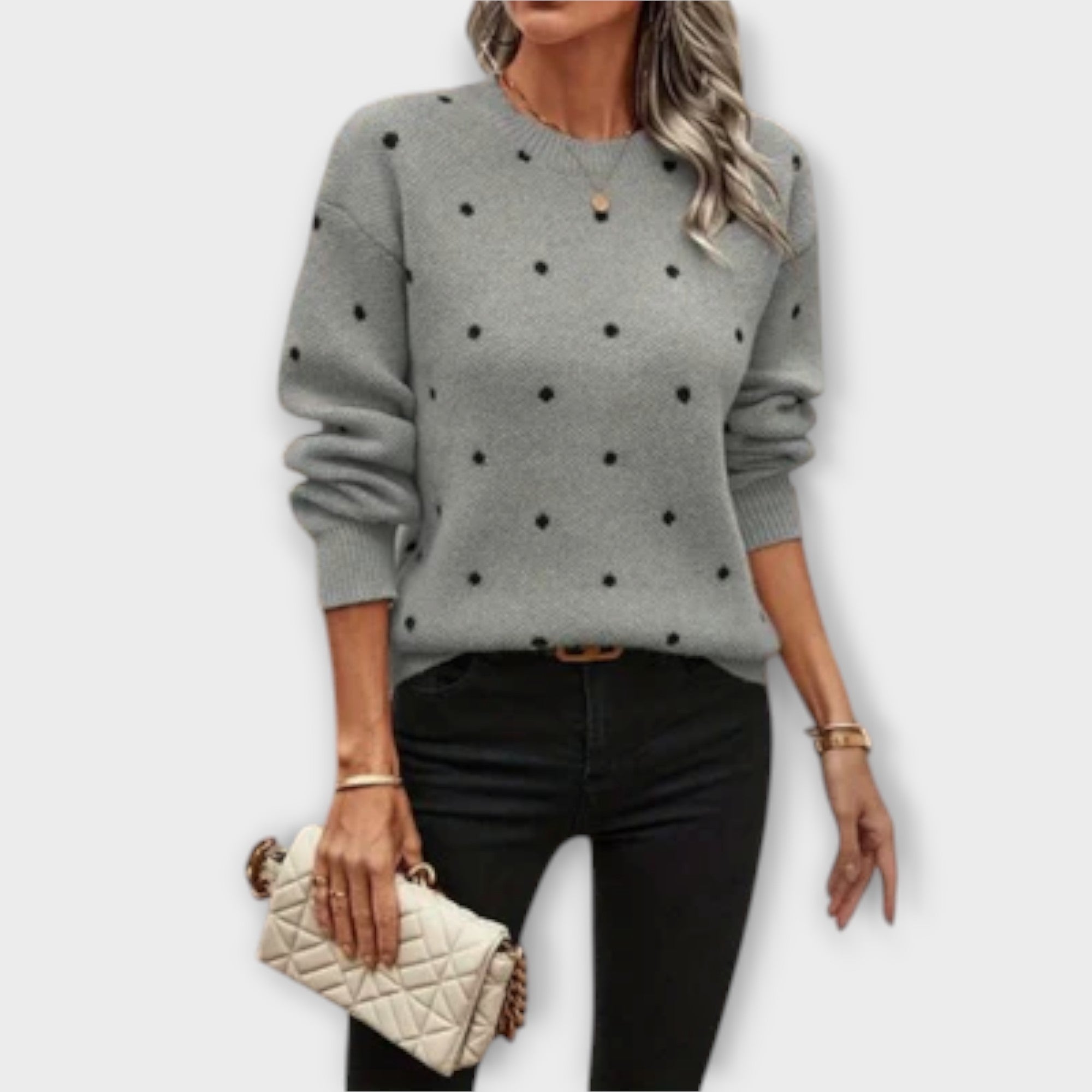 Lorela – Strickpullover mit Tupfenmuster