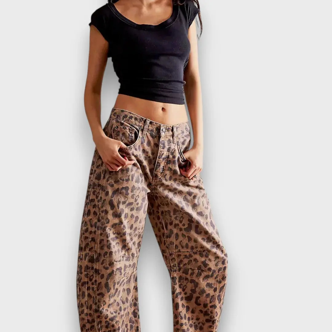Edith – Hose mit Animal-Print - Emma Fioretti