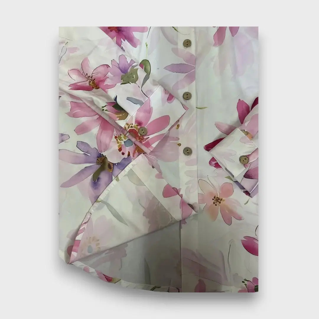 Emiliana – Fließende Bluse mit Aquarellblüten - Emma Fioretti