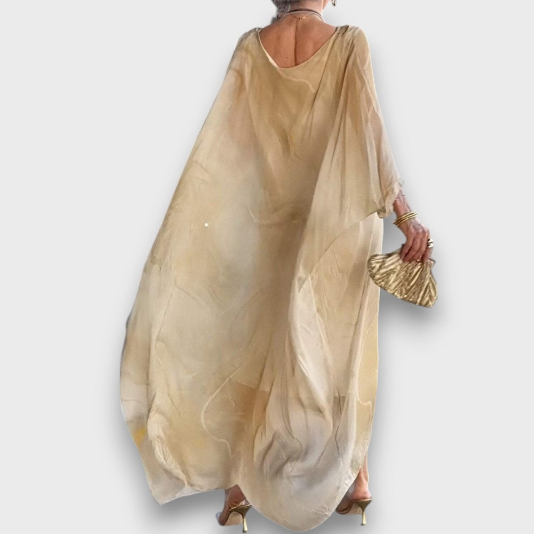 Marilou – Elegantes Maxikleid im Aquarellstil Emma Fioretti