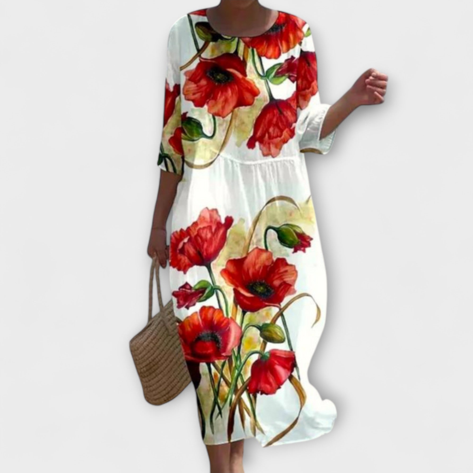 Florielle – Fließendes Kleid mit Blumendruck