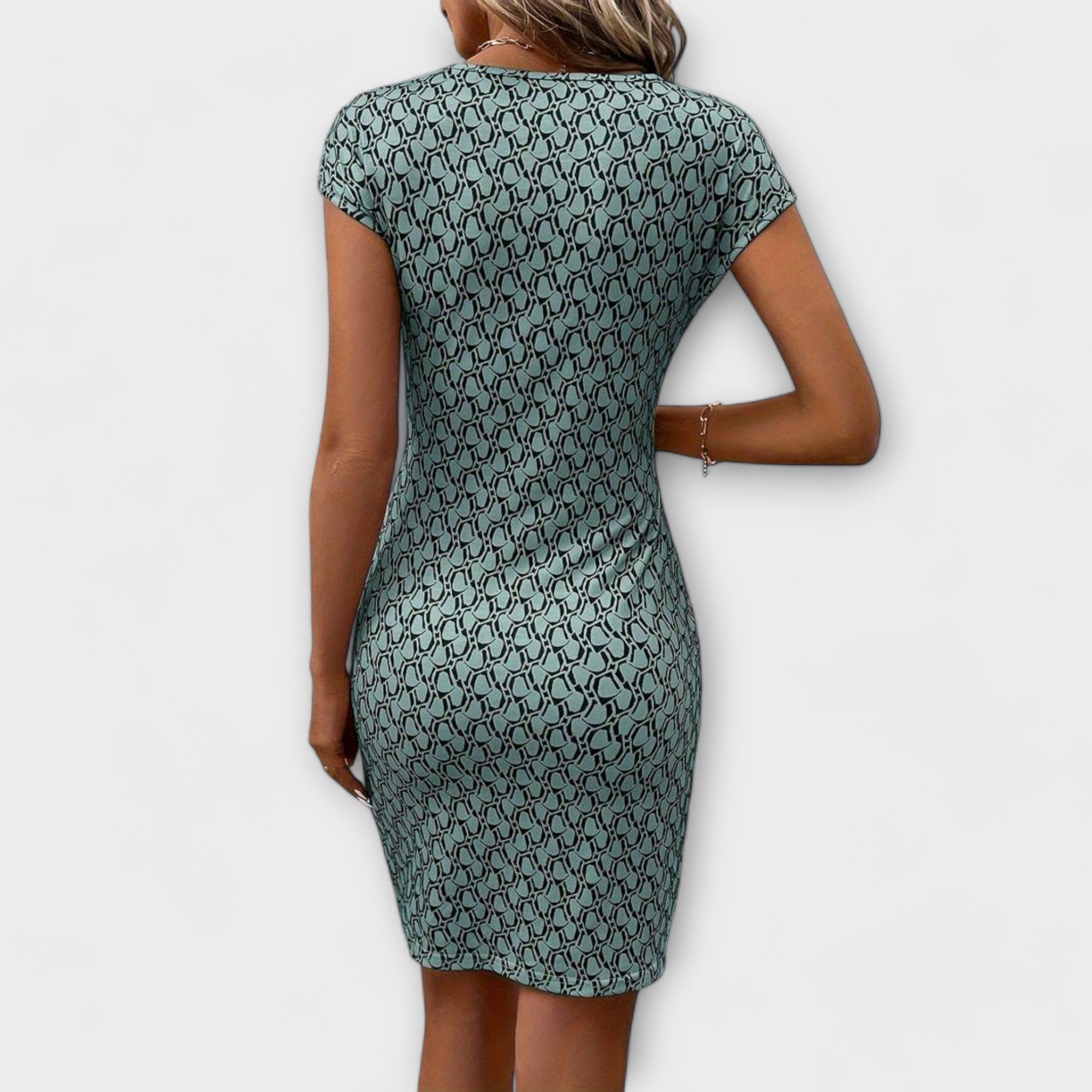 Alinea – Kurzärmeliges Tulpenkleid mit Allover-Print