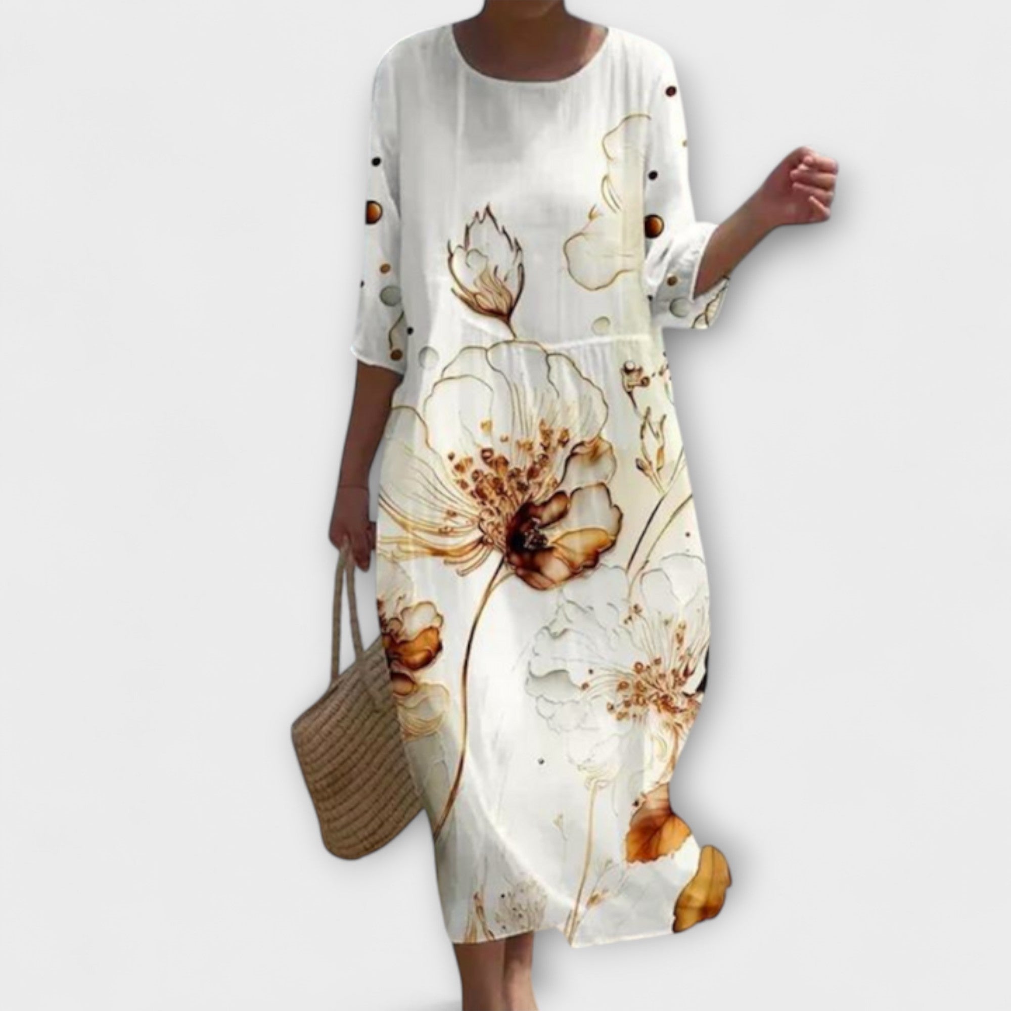 Florielle – Fließendes Kleid mit Blumendruck