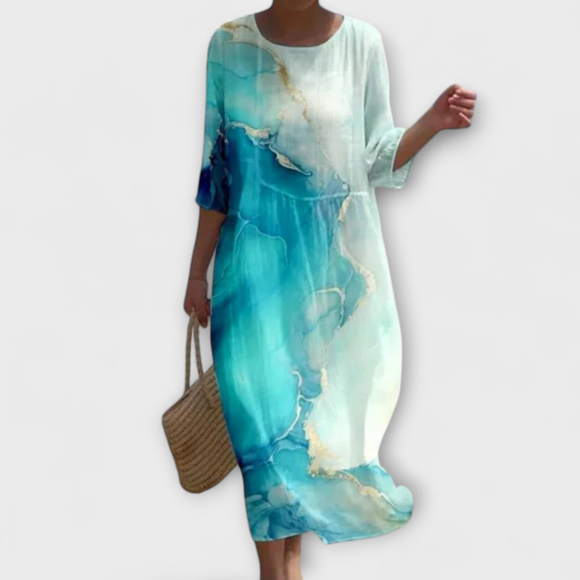 Florielle – Fließendes Kleid mit Blumendruck