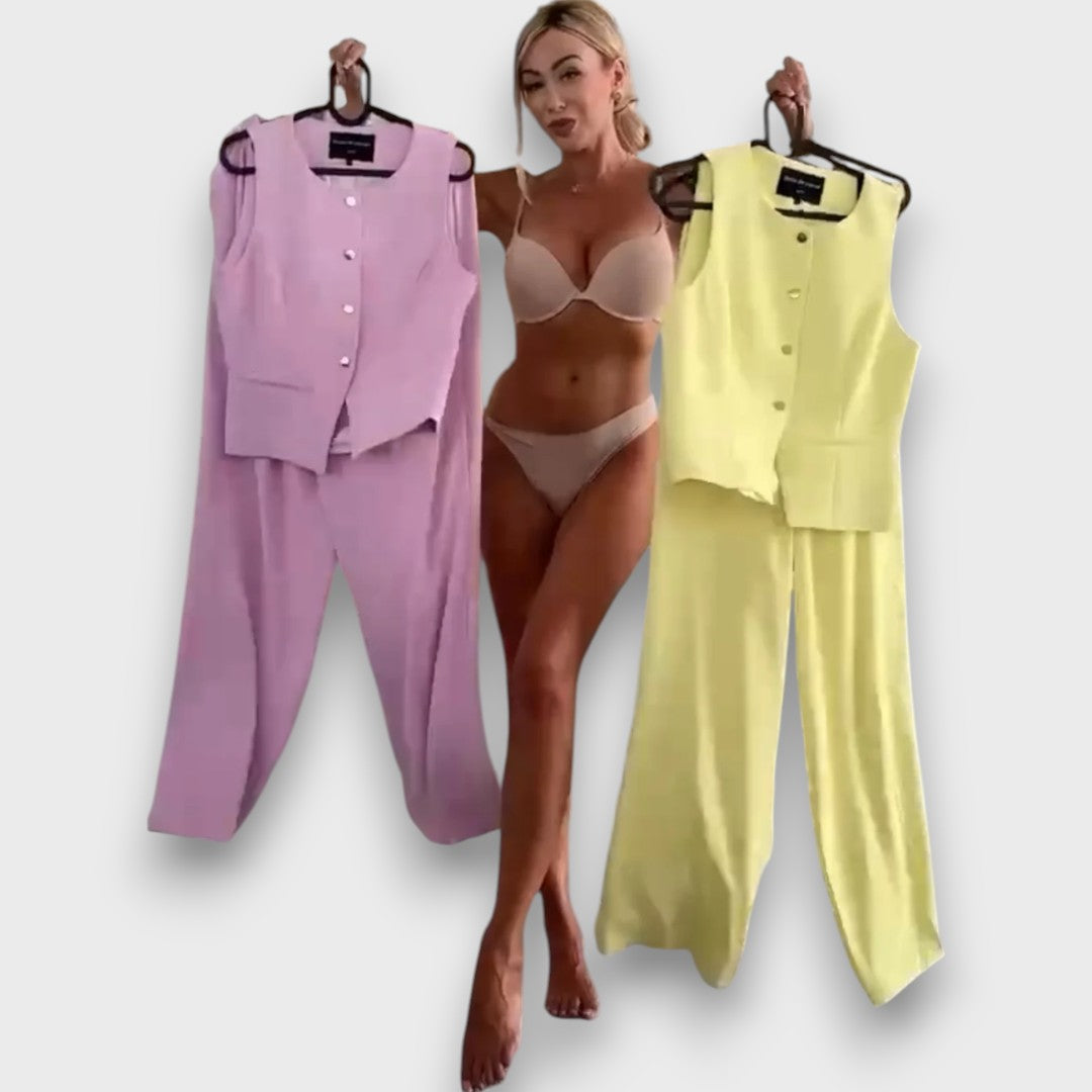 Milia – Damenanzug mit Weste und weitem Bein - Emma Fioretti