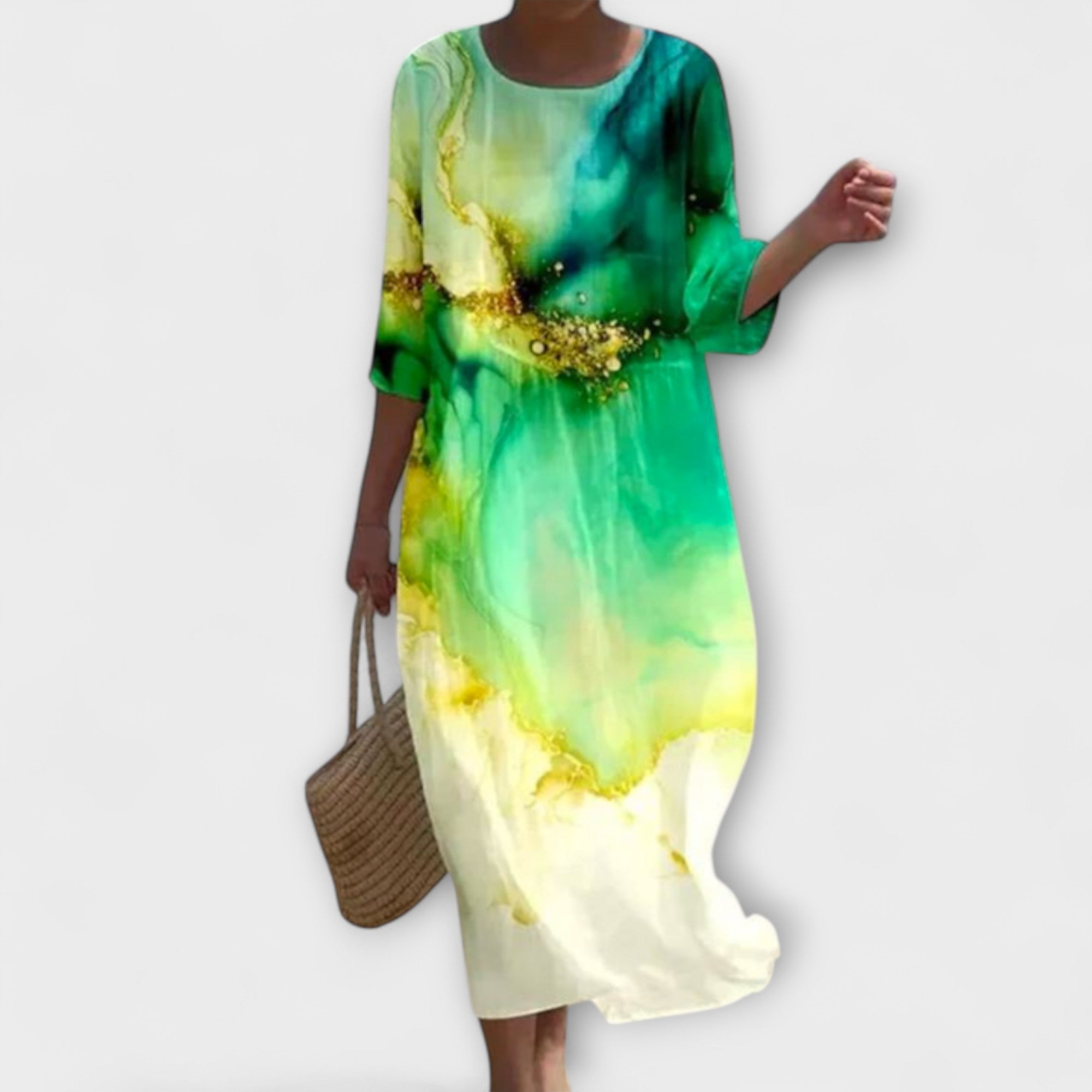 Florielle – Fließendes Kleid mit Blumendruck