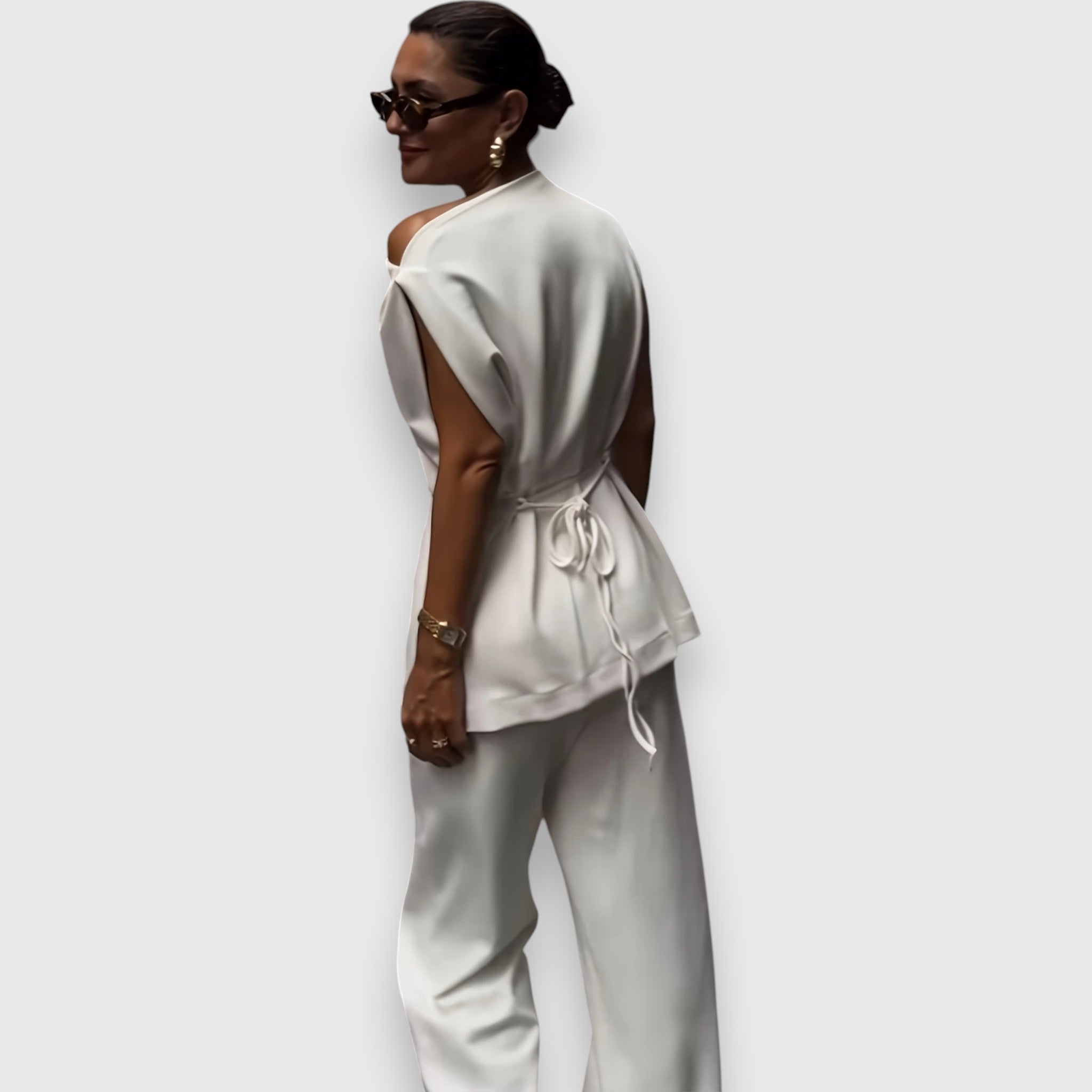 Avelyn – Asymmetrischer Zweiteiler in Offwhite