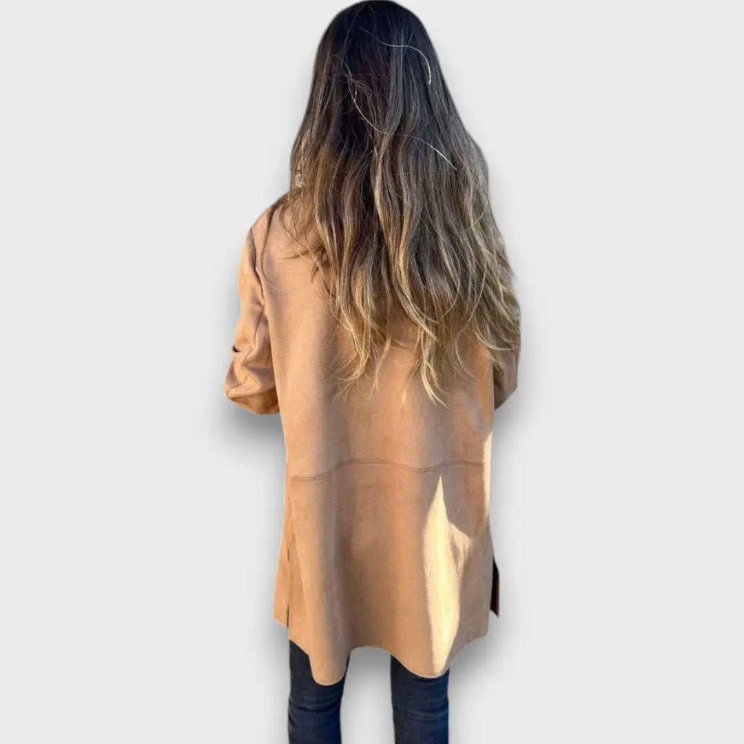 Eloise – Weicher Blazer-Cardigan in Camel - Emma Fioretti