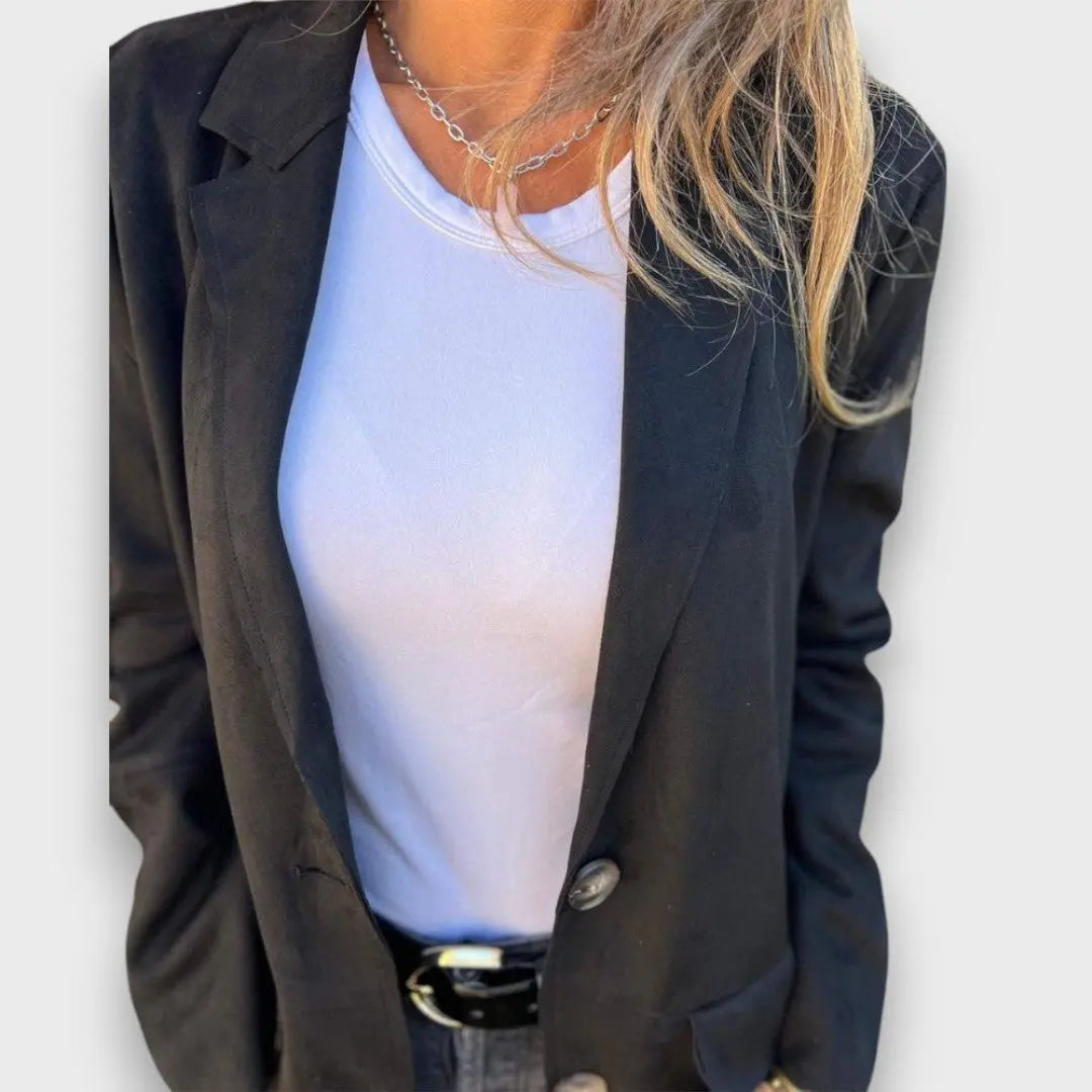 Eloise – Weicher Blazer-Cardigan in Camel - Emma Fioretti