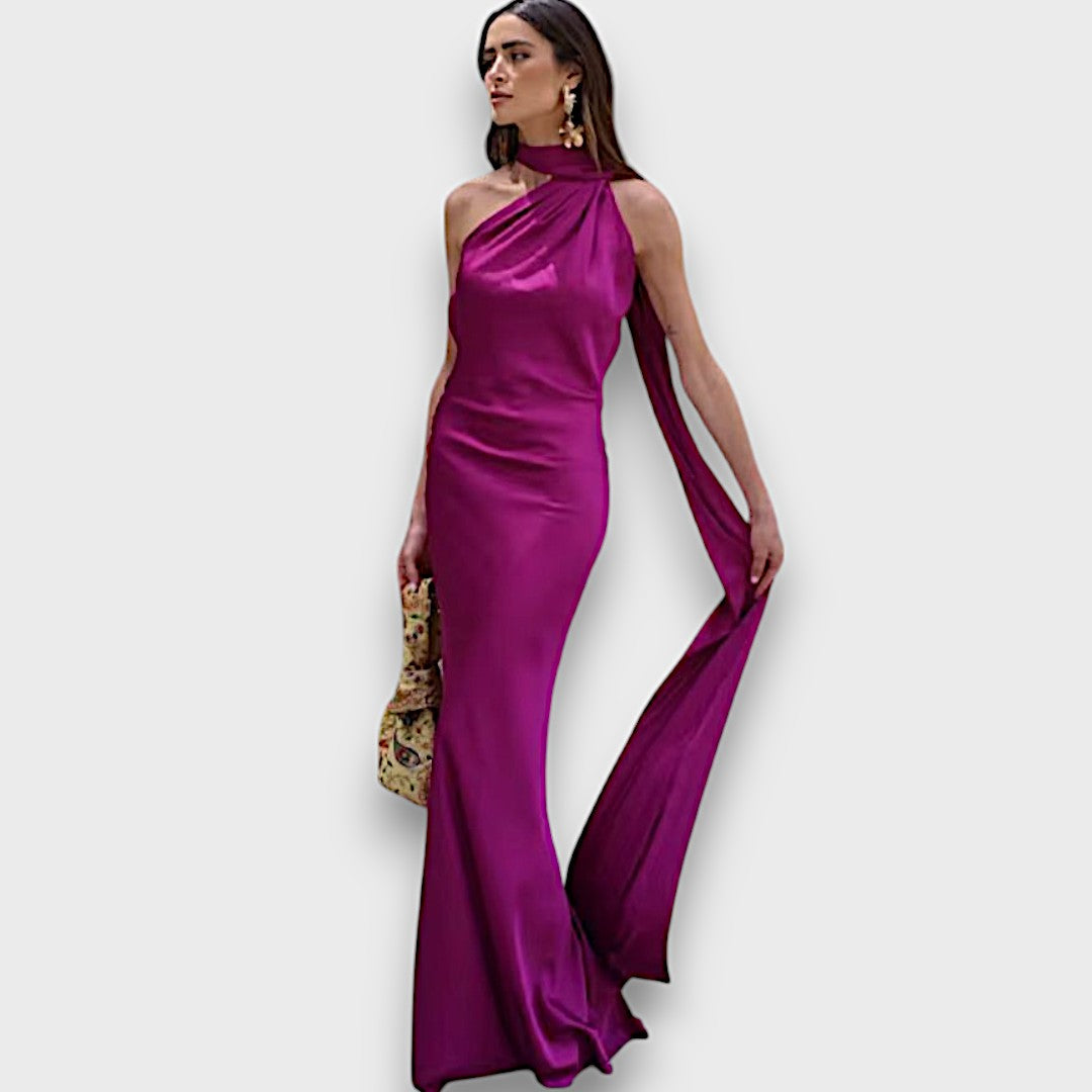 Corinne – Asymmetrisches Abendkleid mit Drapierung Emma Fioretti