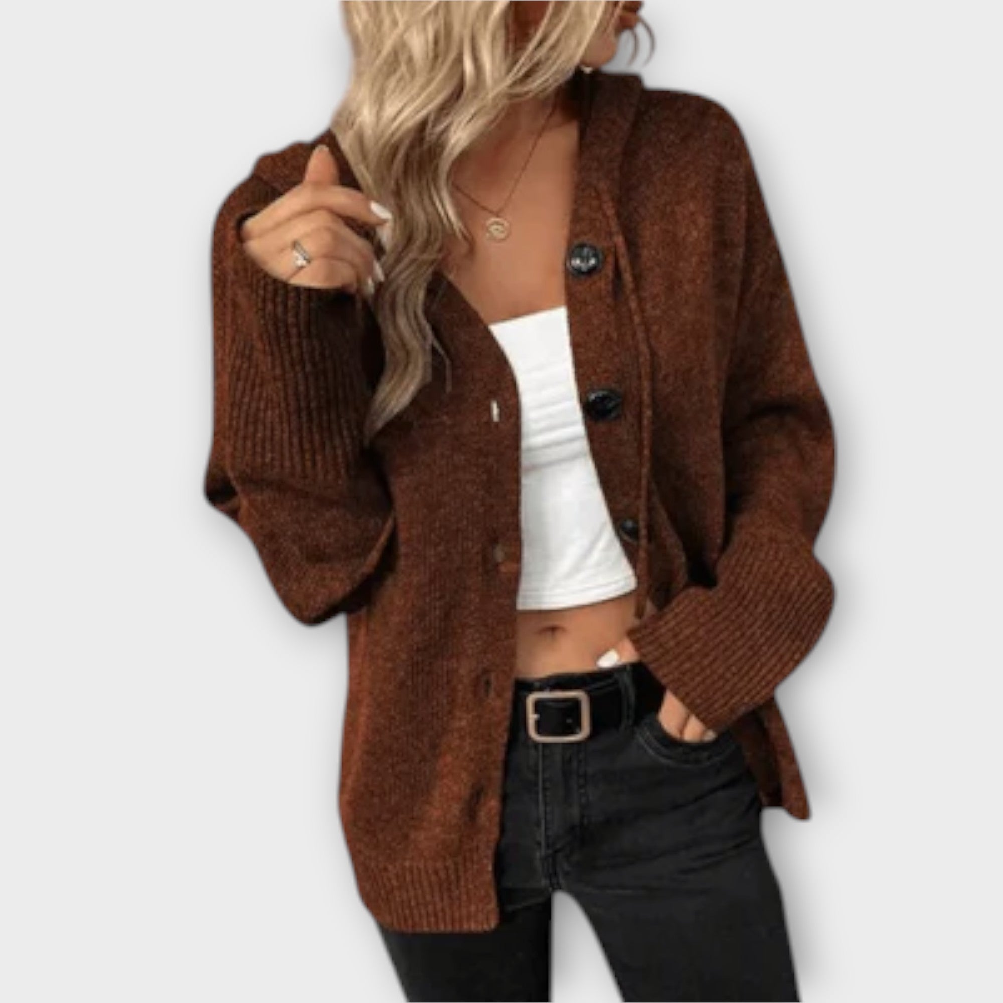 Brenne – Strickcardigan mit Knöpfen