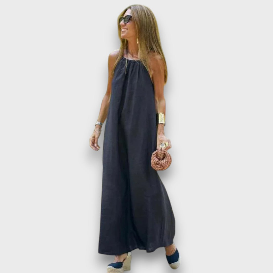 DOWN THE COVE - Long dress in linen blend Emma Fioretti