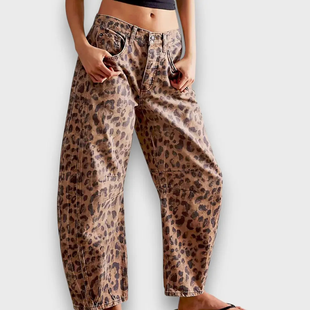 Edith – Hose mit Animal-Print - Emma Fioretti