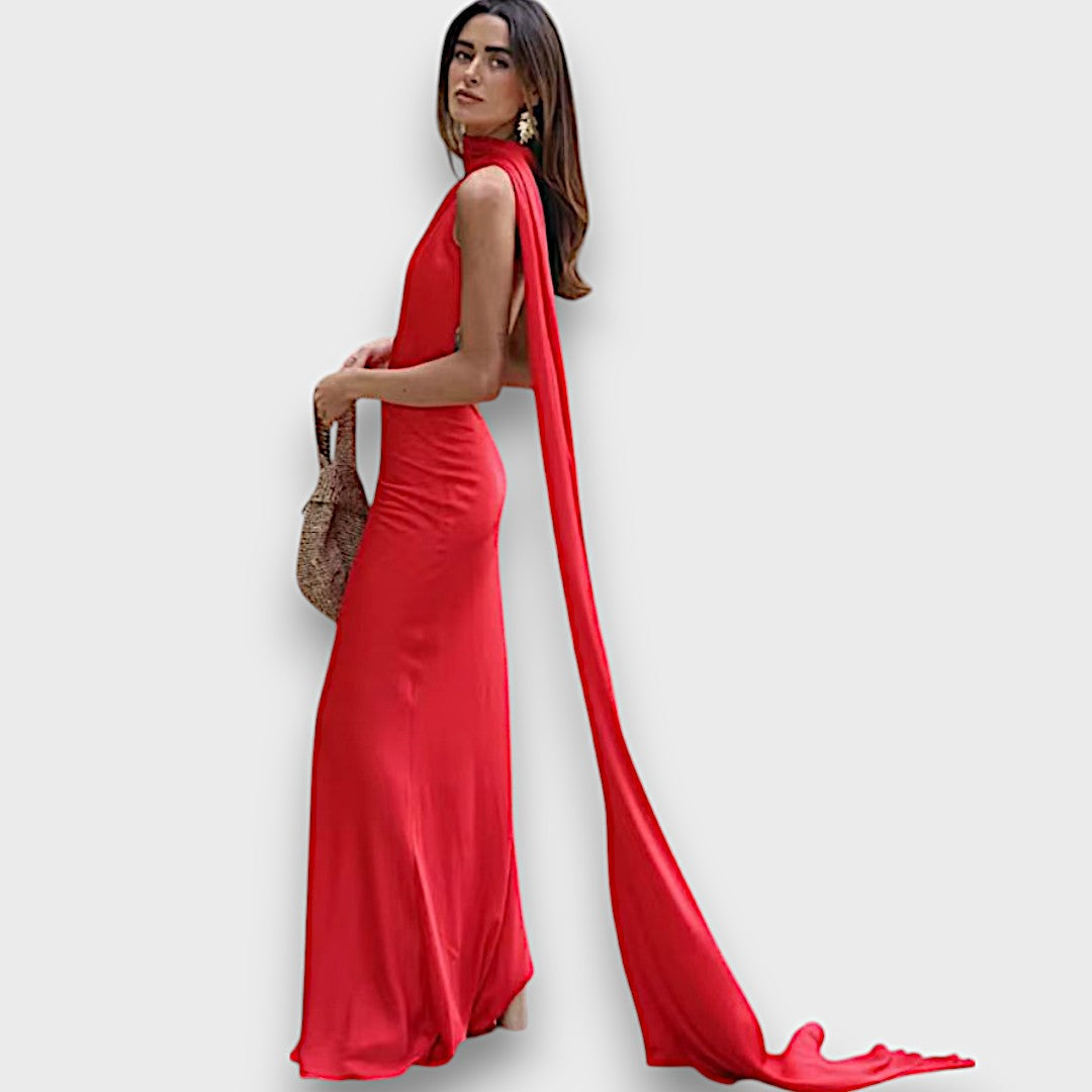 Corinne – Asymmetrisches Abendkleid mit Drapierung Emma Fioretti