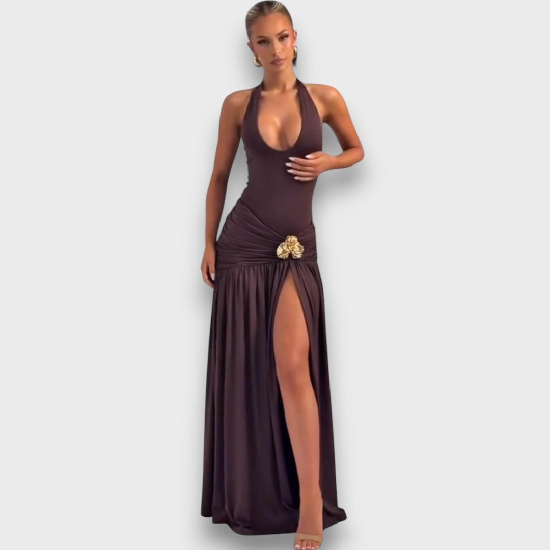 Merion – Sommerkleid mit Schlitz und Taillendetail - Emma Fioretti