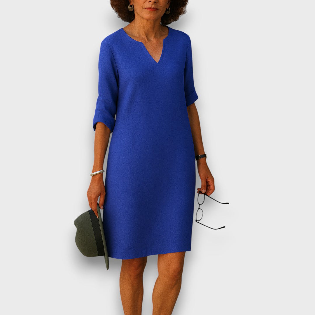 Lisette – Schlichtes Kleid mit V-Ausschnitt Emma Fioretti