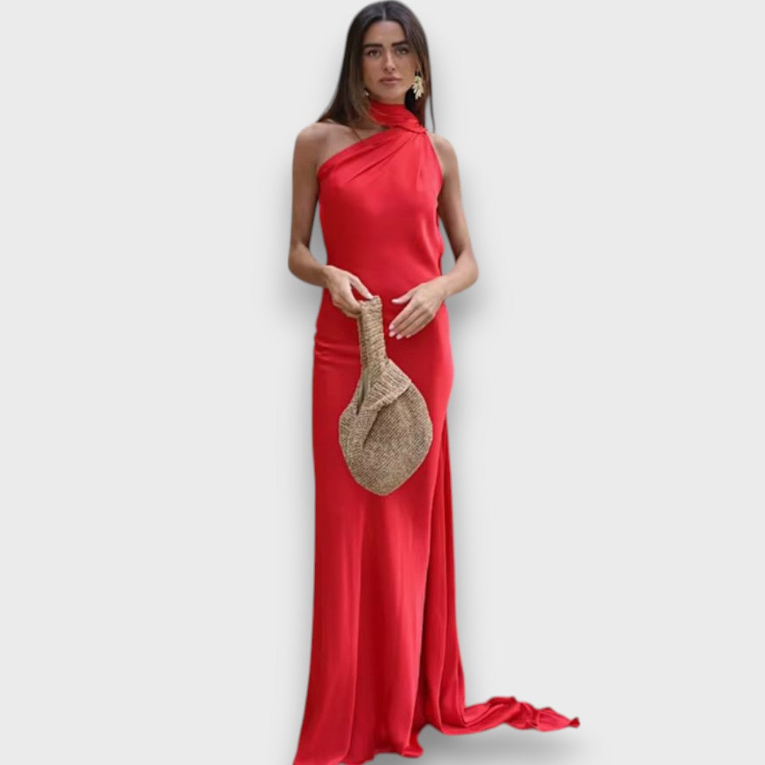 Corinne – Asymmetrisches Abendkleid mit Drapierung Emma Fioretti