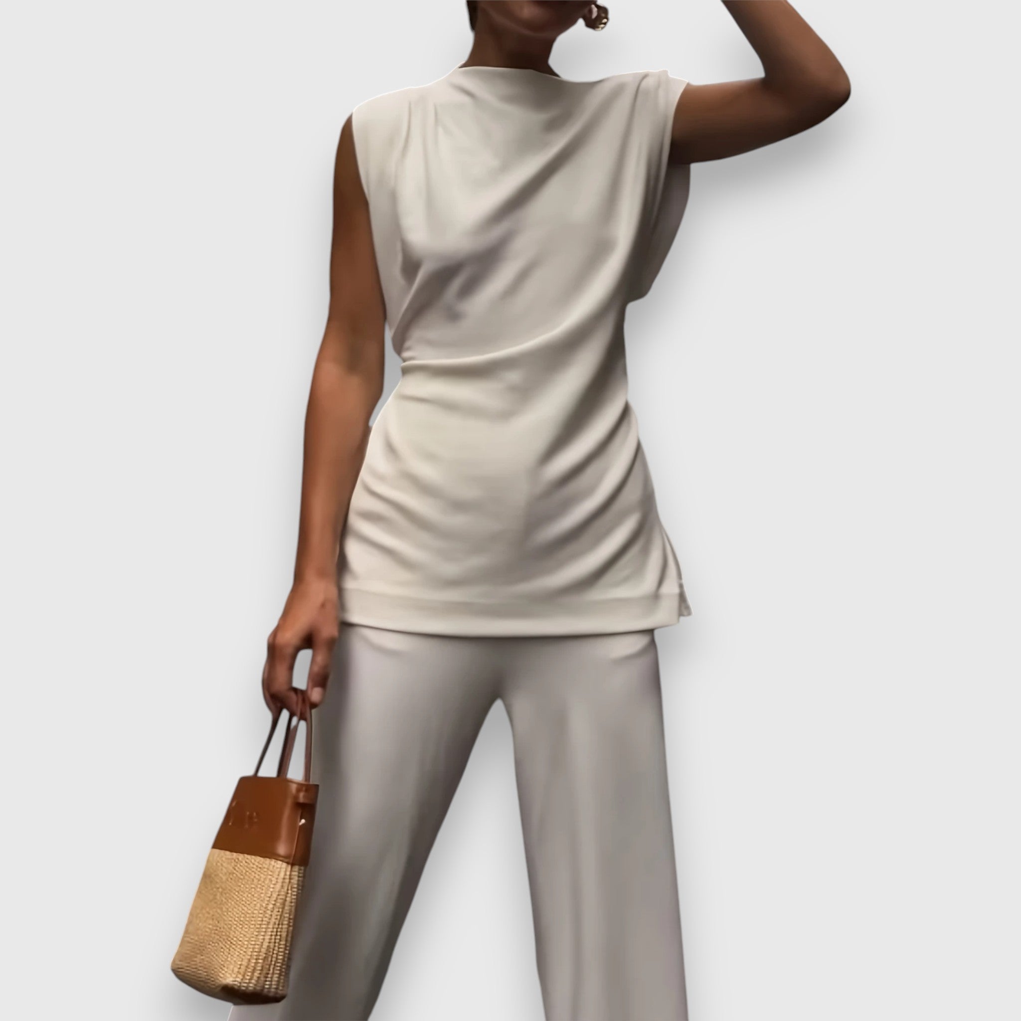 Avelyn – Asymmetrischer Zweiteiler in Offwhite