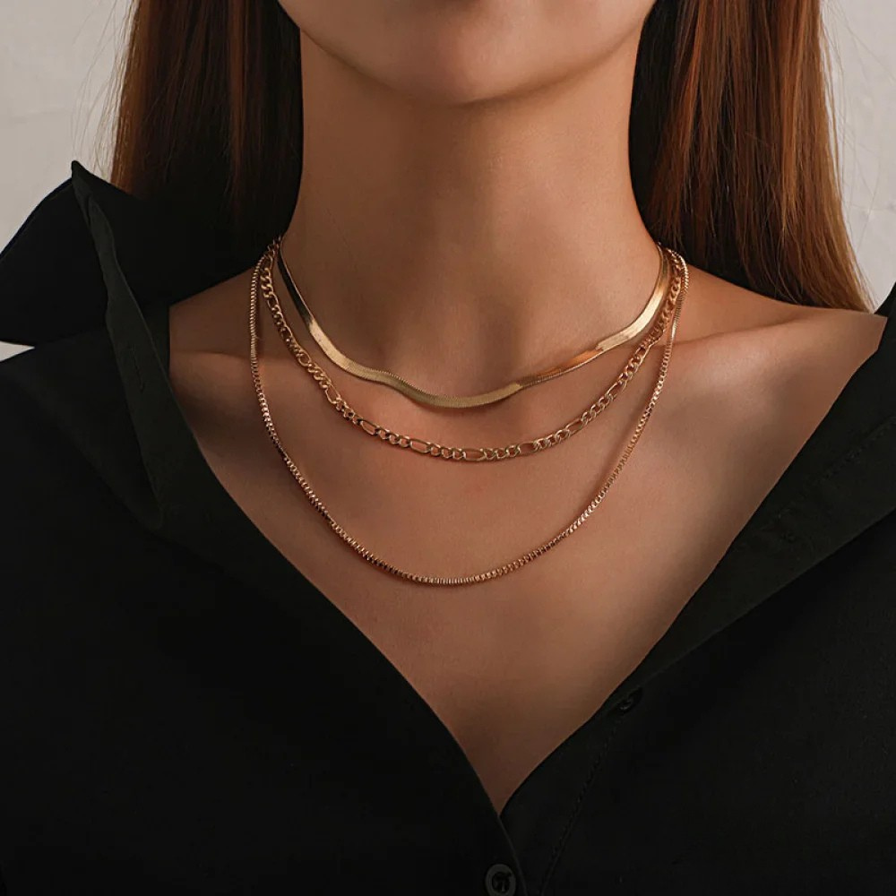 Noara – Dreifach-Layerkette im Vintage-Stil