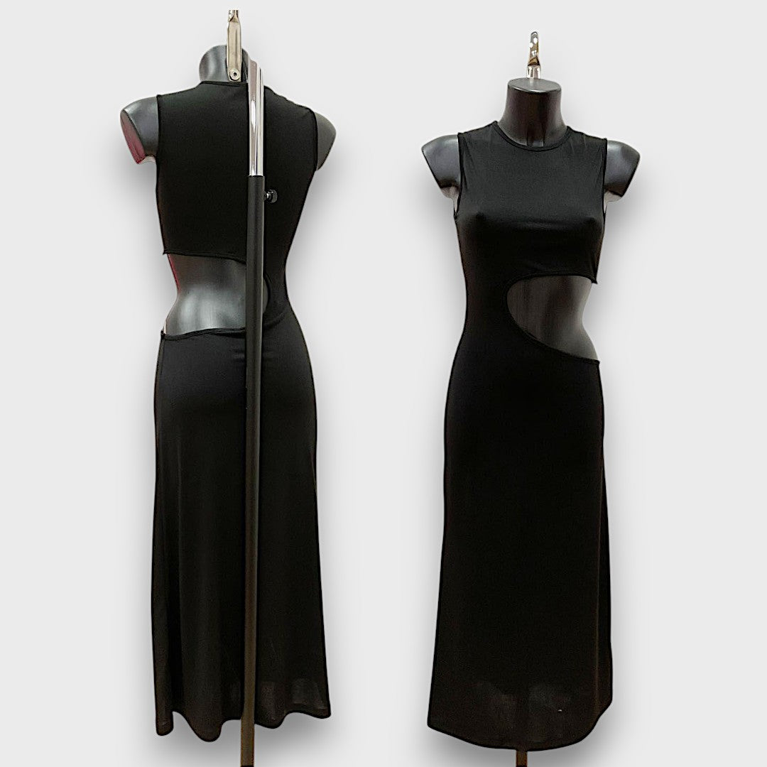 Nathan – Schwarzes Kleid mit Cut-Out - Emma Fioretti