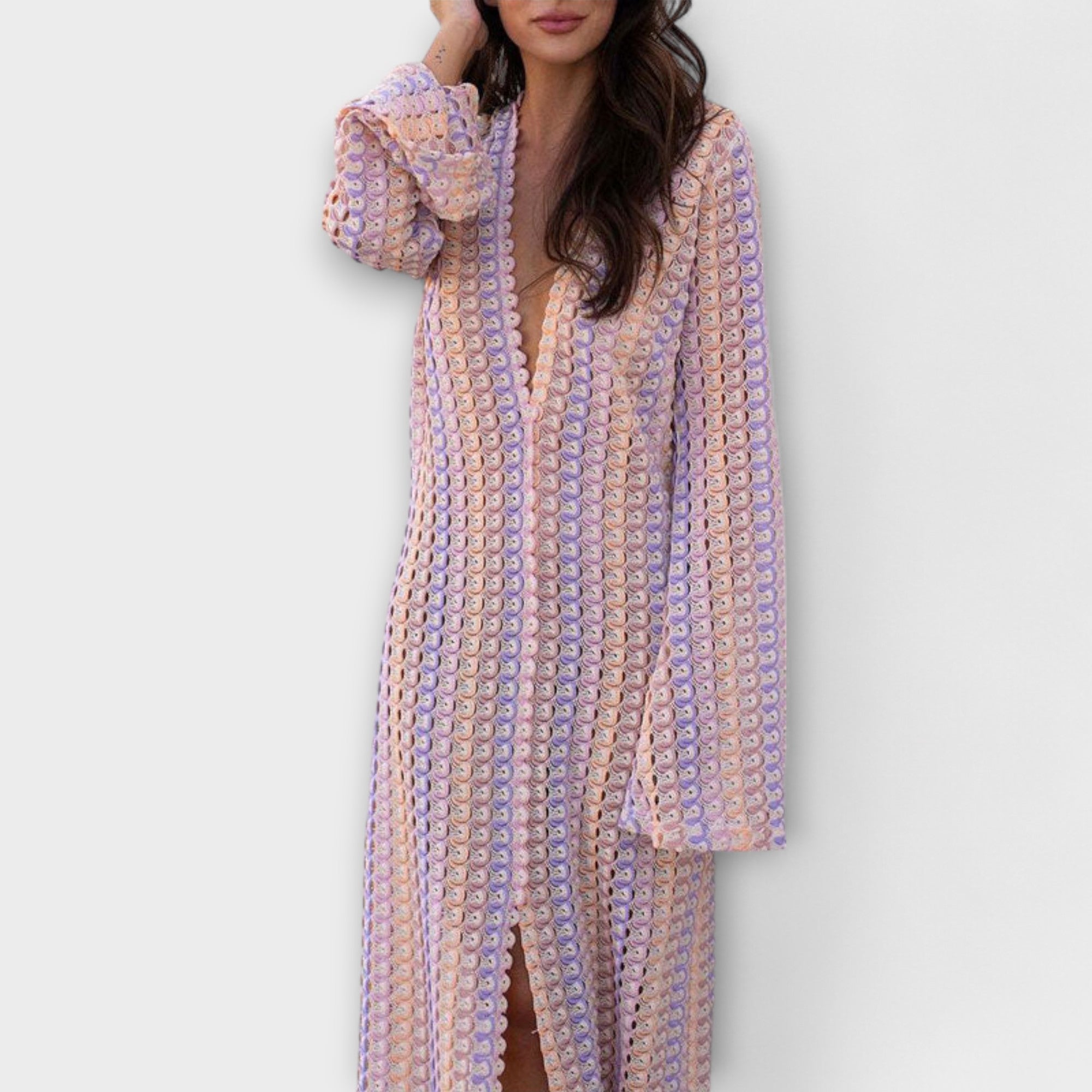 Eliora – Maxikleid mit V-Ausschnitt und Urlaubsflair