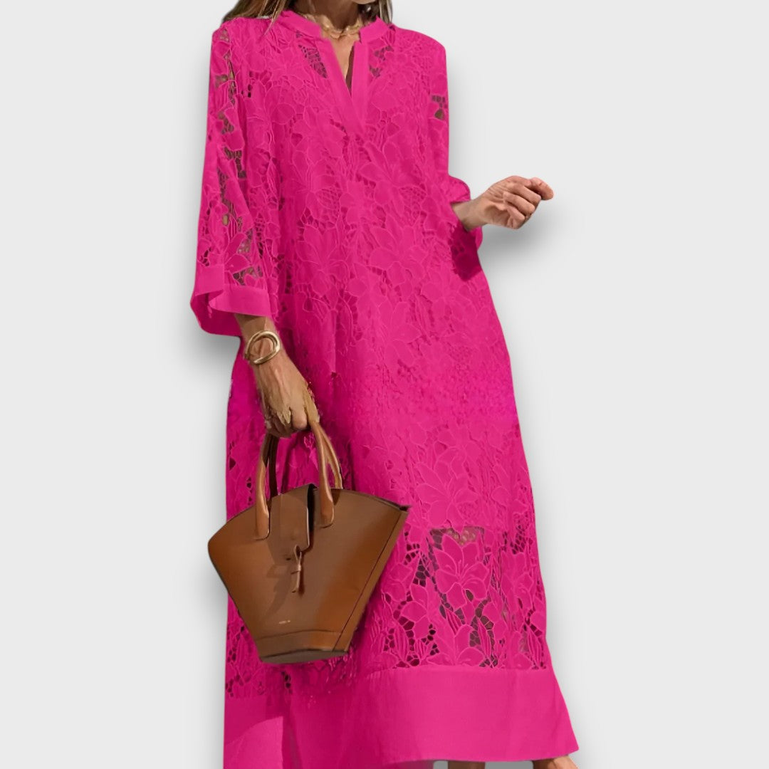 Ismee – Luftiges Kleid mit Print und kurzen Ärmeln - Emma Fioretti