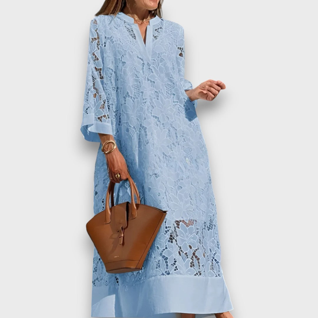 Ismee – Luftiges Kleid mit Print und kurzen Ärmeln - Emma Fioretti