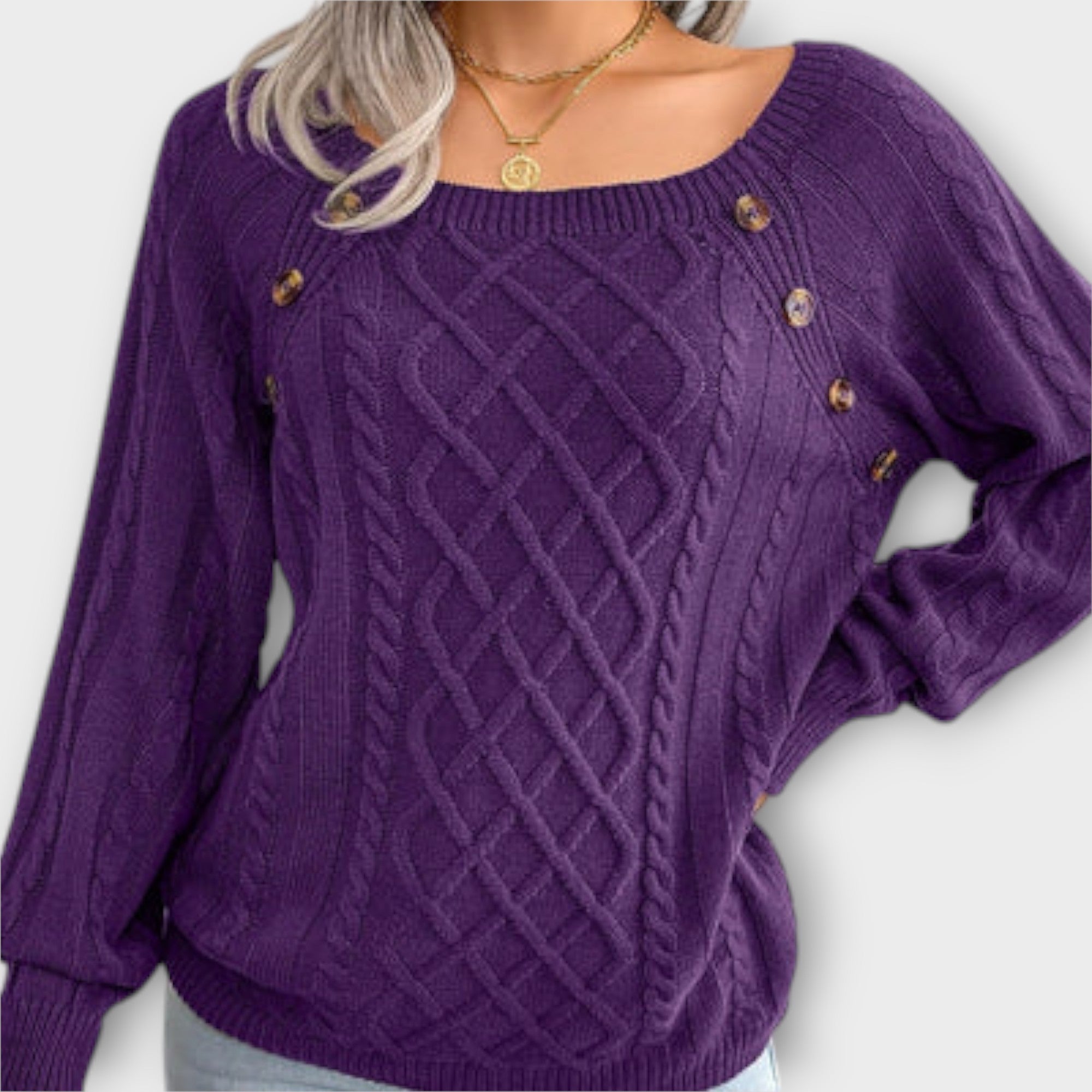 Naelle – Strickpullover mit Knöpfen
