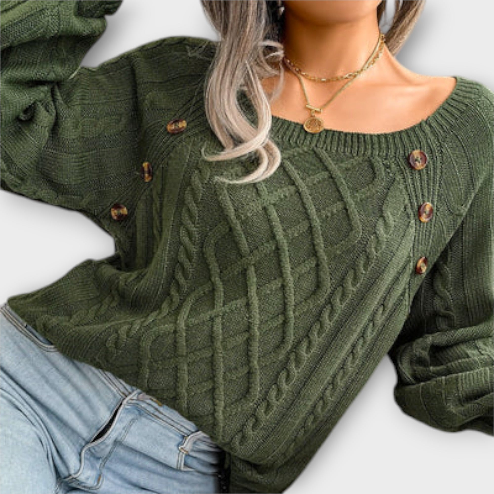 Naelle – Strickpullover mit Knöpfen