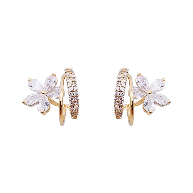 Florelle – Florale Ohrringe mit funkelndem Detail