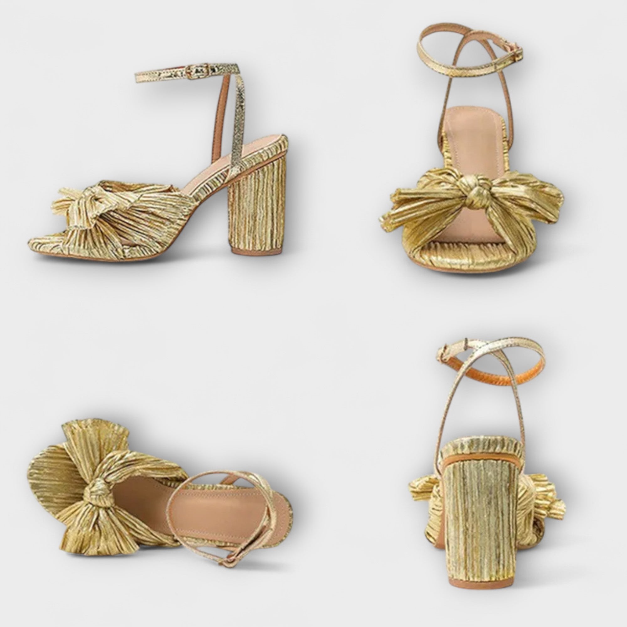Lunette – Absatzsandalen mit Plissee-Schleife