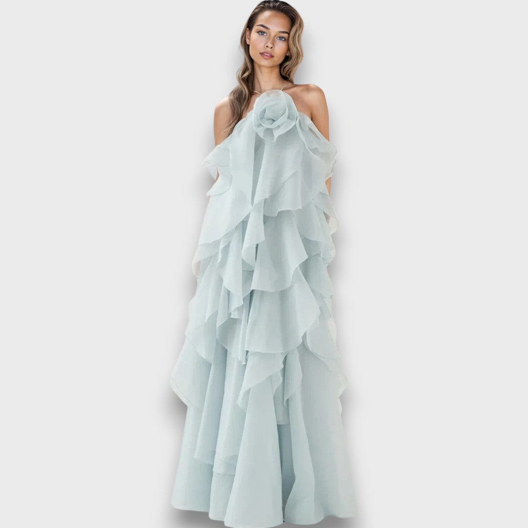 Arvella – Rüschenkleid mit Halterneck Emma Fioretti