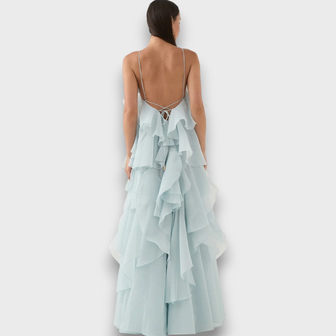Arvella – Rüschenkleid mit Halterneck Emma Fioretti
