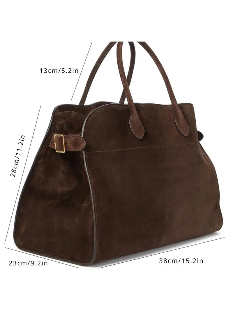 Henna – Vegane Wildleder-Tote mit zeitloser Eleganz - Emma Fioretti