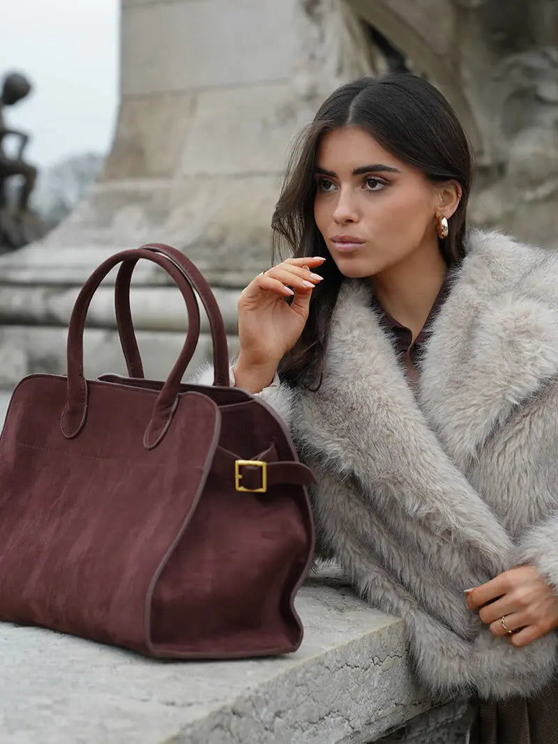 Henna – Vegane Wildleder-Tote mit zeitloser Eleganz - Emma Fioretti