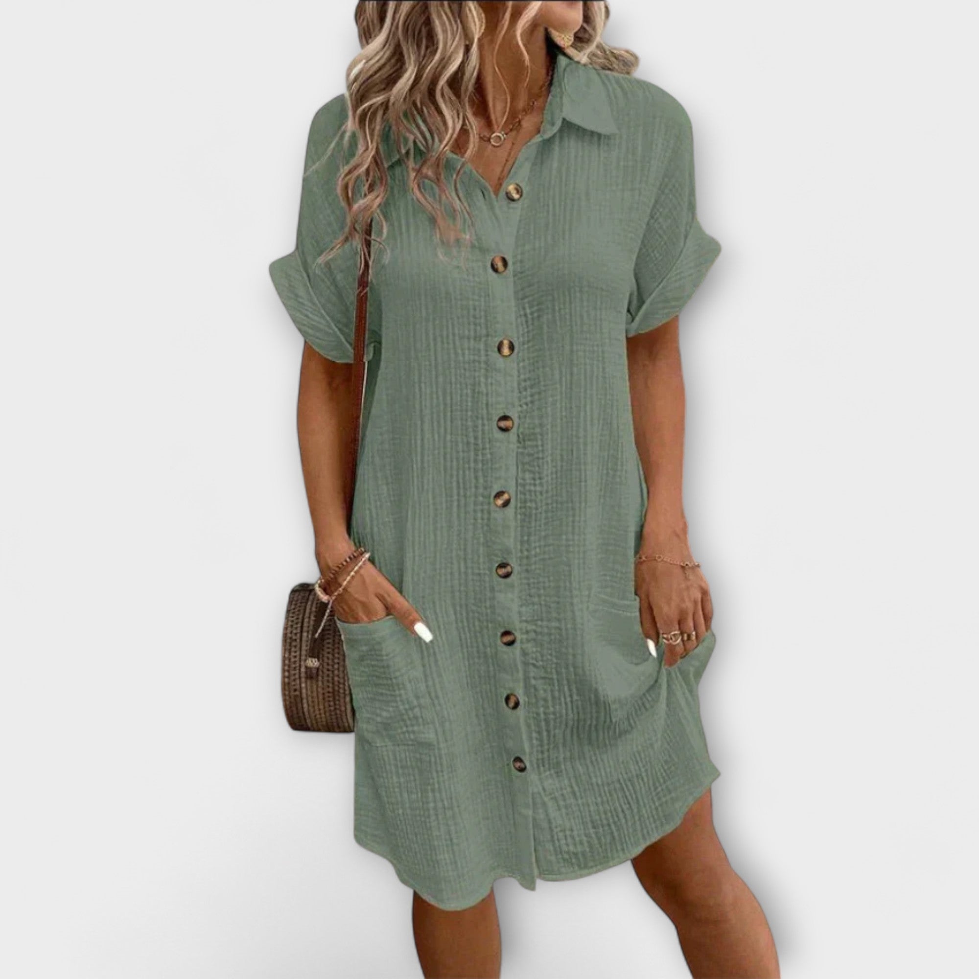 Liviana – Lockeres Sommerkleid mit Knopfleiste
