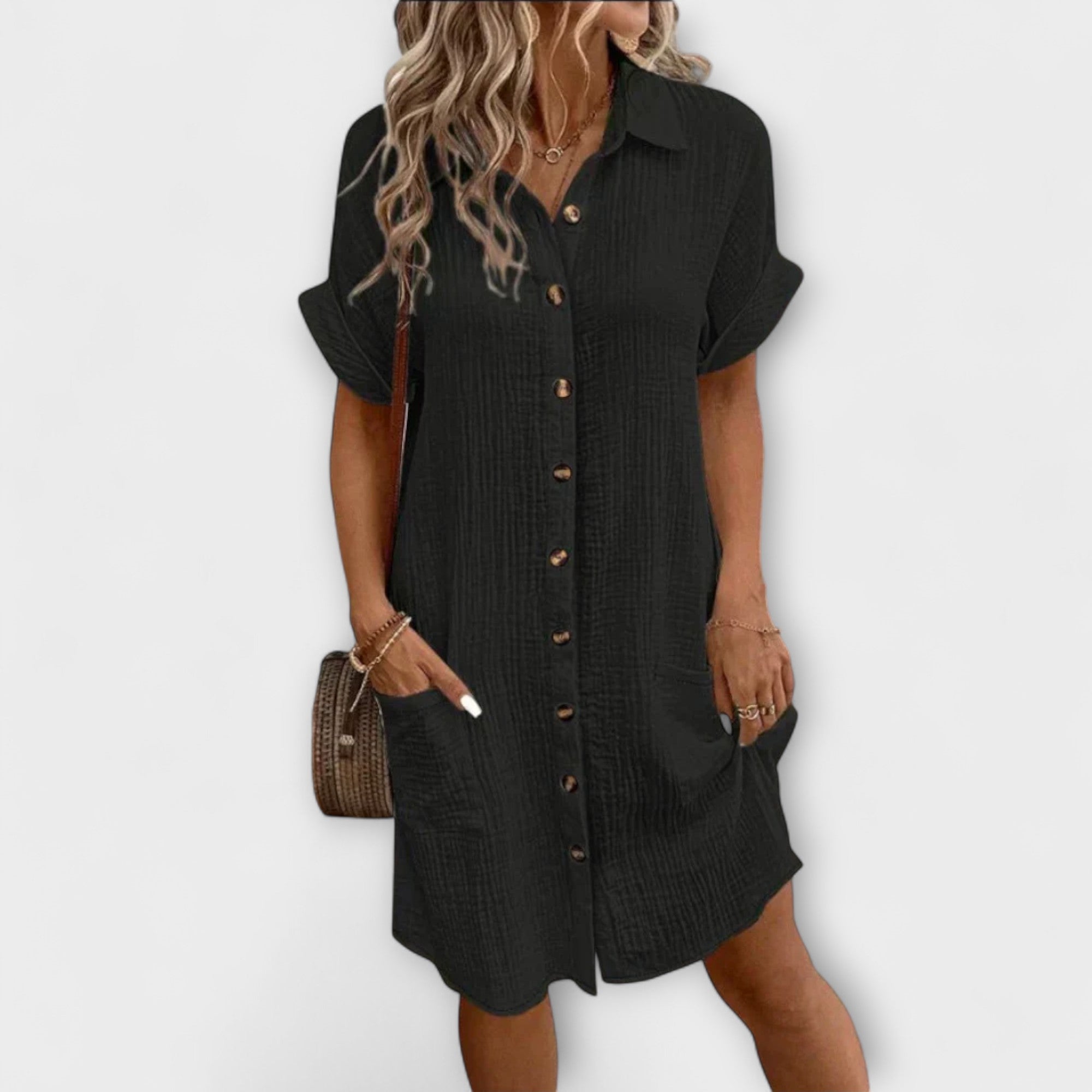 Liviana – Lockeres Sommerkleid mit Knopfleiste