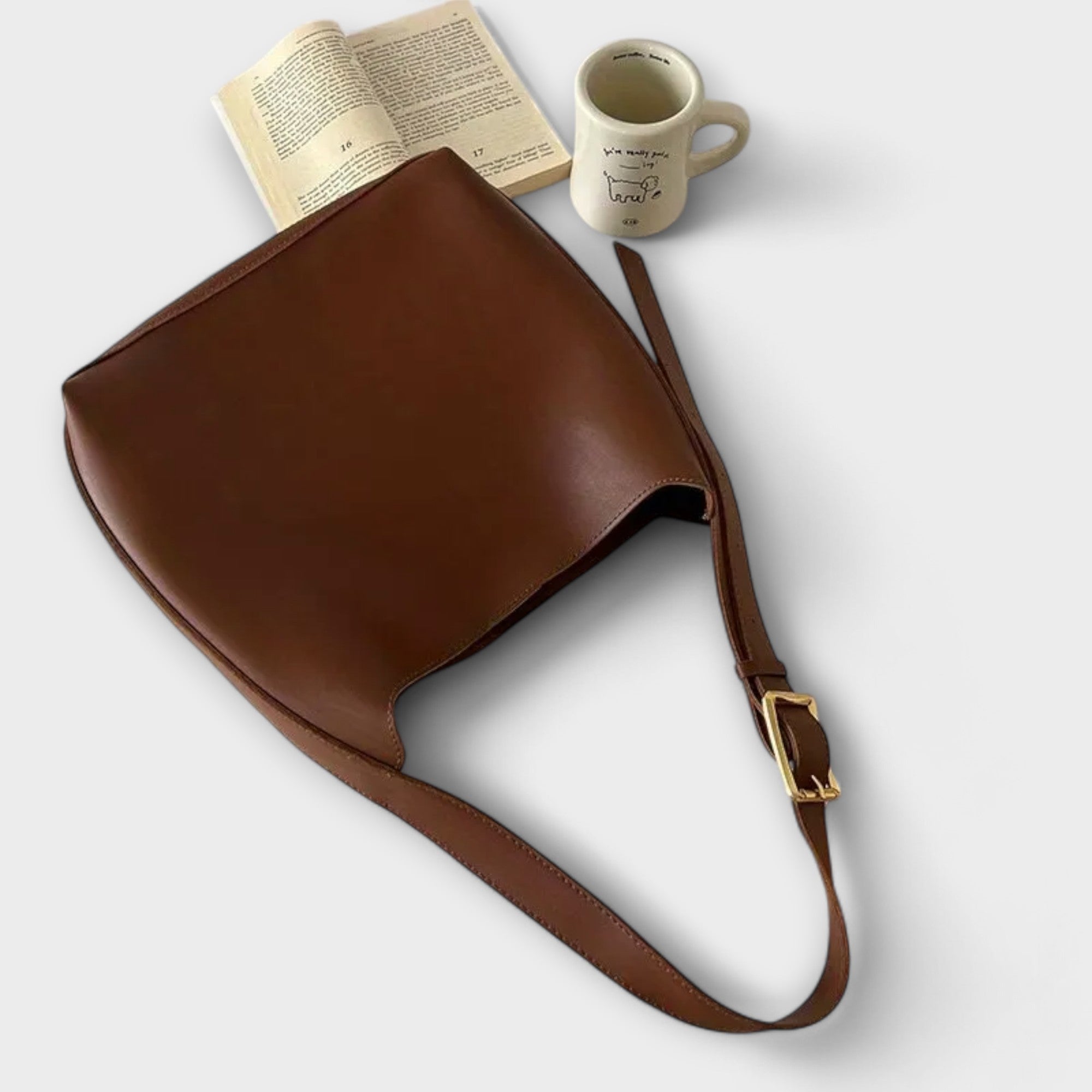 Lora. – Elegante Lederschultertasche Emma Fioretti