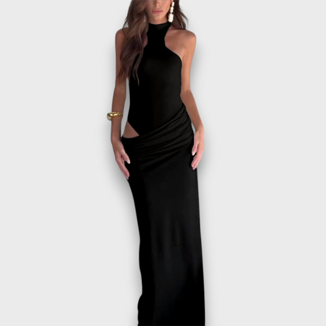 Luma – Figurbetontes Kleid mit Cut-out und Stehkragen - Emma Fioretti