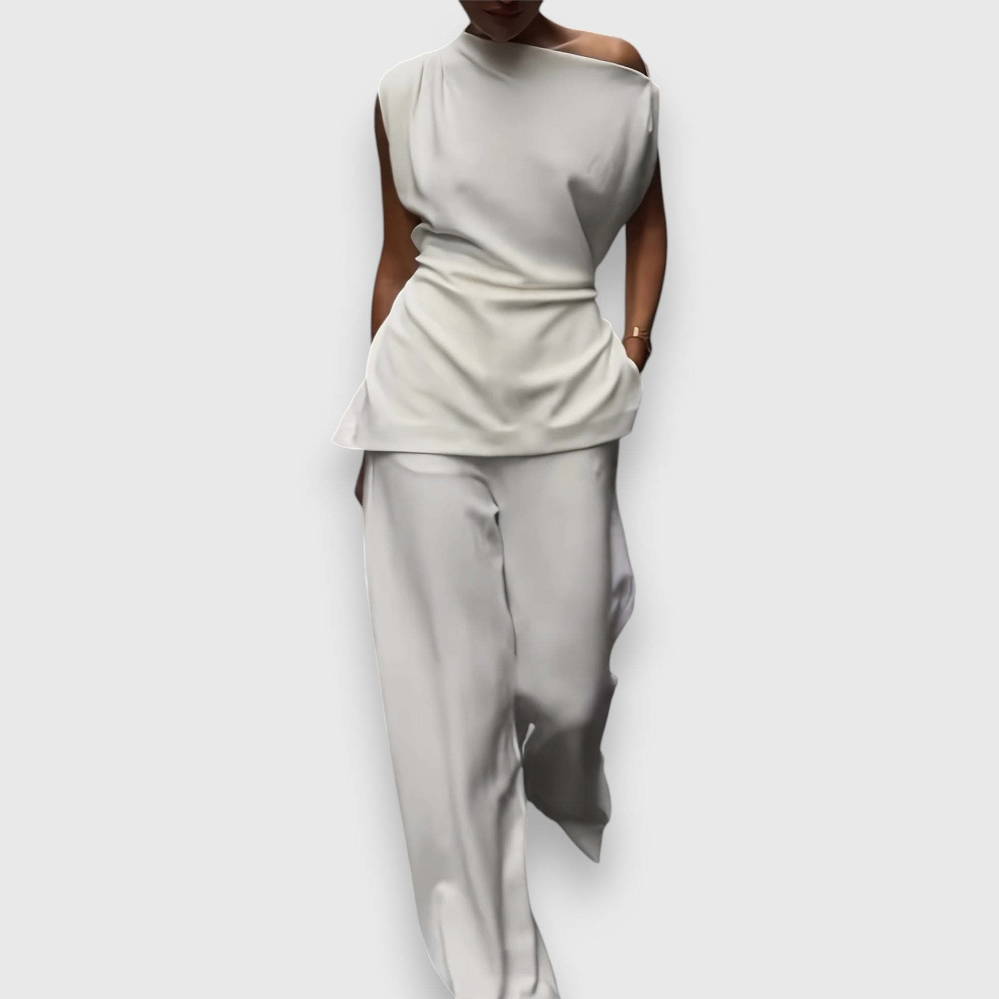 Avelyn – Asymmetrischer Zweiteiler in Offwhite