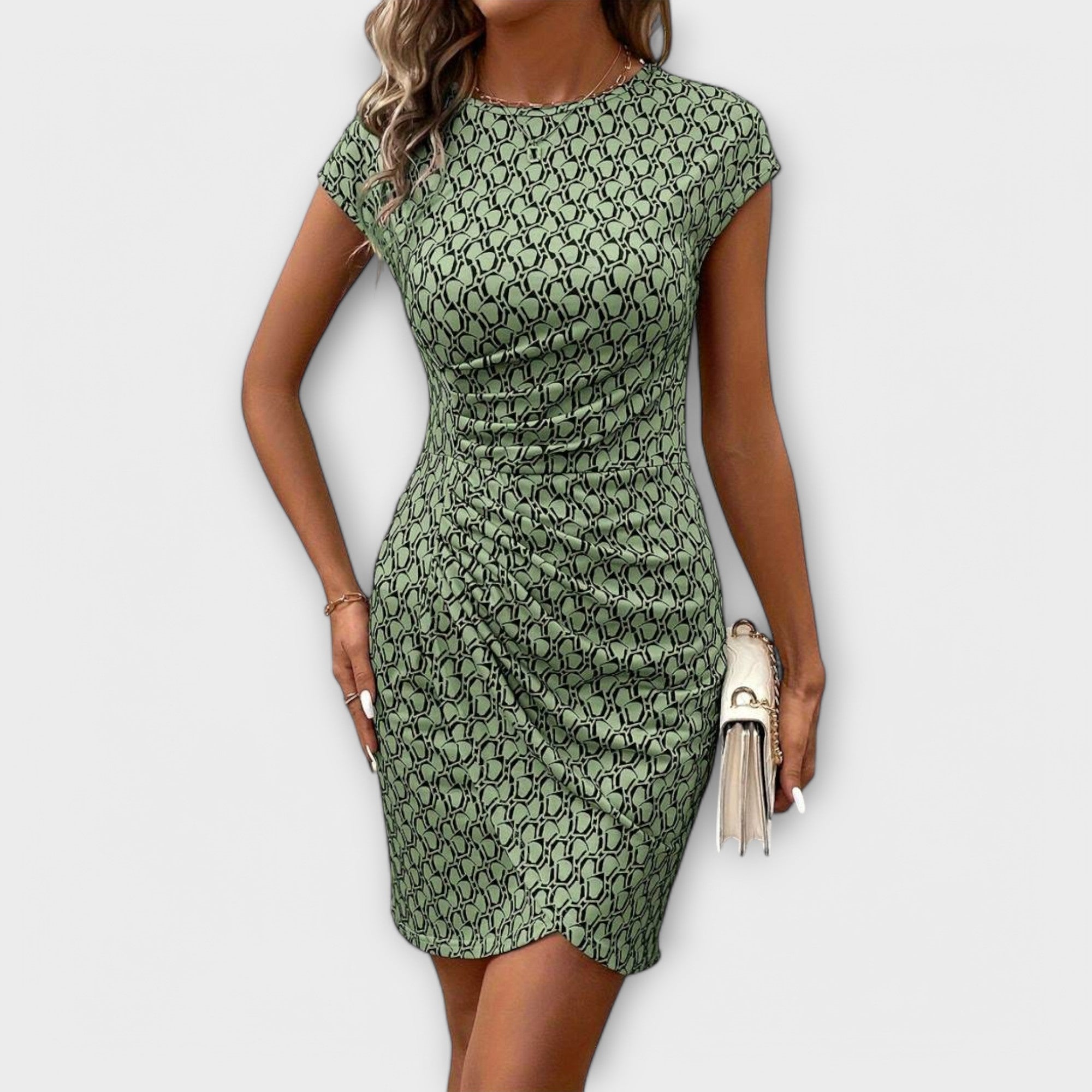 Alinea – Kurzärmeliges Tulpenkleid mit Allover-Print