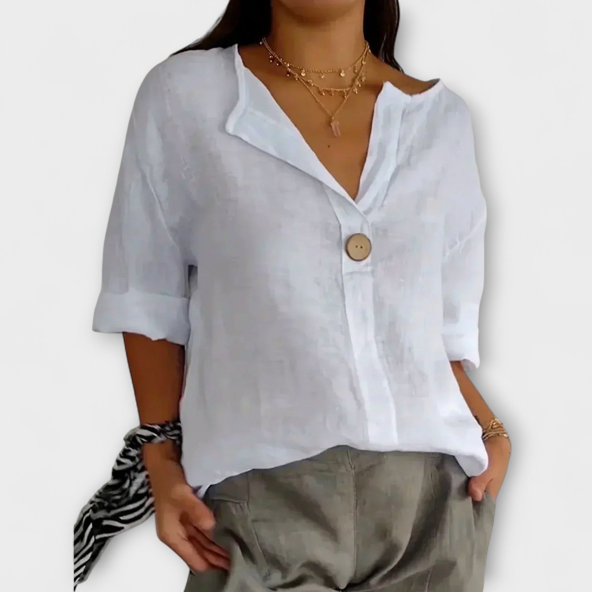 Seretha – Stilvolle Bluse mit V-Ausschnitt Emma Fioretti
