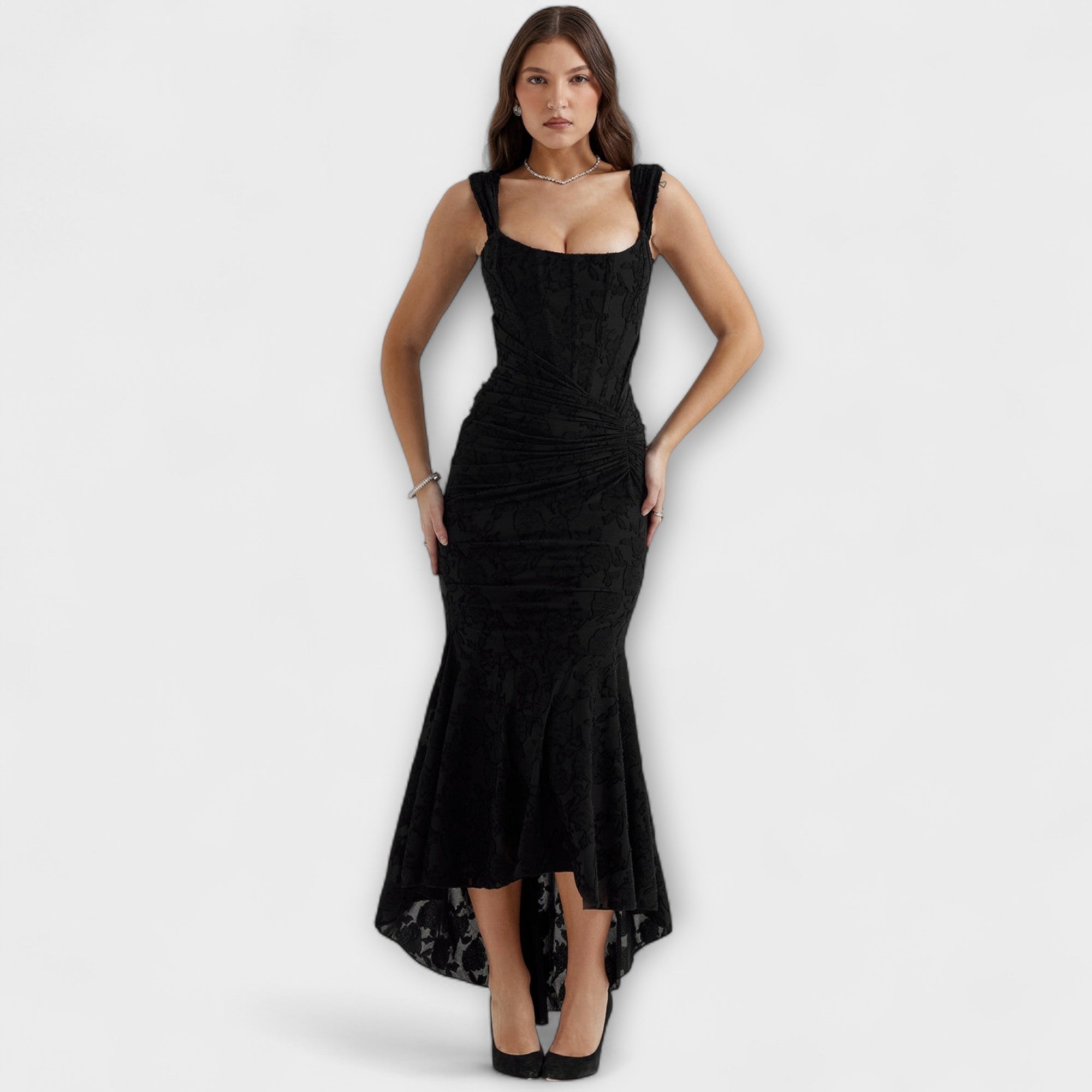 Eloura – Korsettkleid in zartem Rosaton